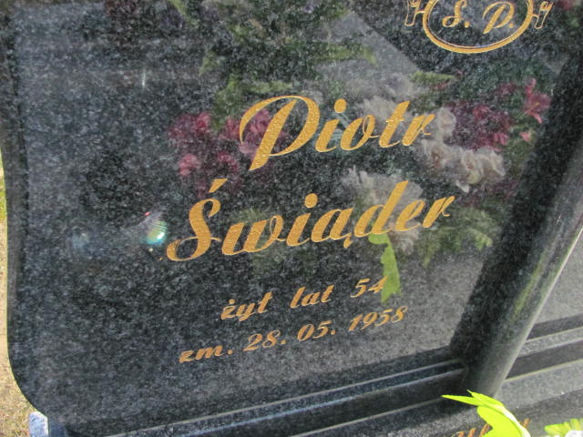 Piotr Świąder Huta Krzeszowska - Grobonet - Wyszukiwarka osób pochowanych