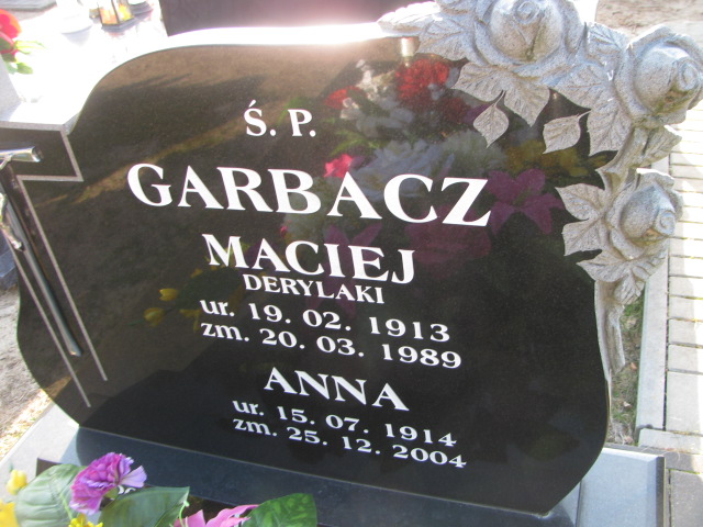 Maciej Garbacz 1913 Huta Krzeszowska - Grobonet - Wyszukiwarka osób pochowanych