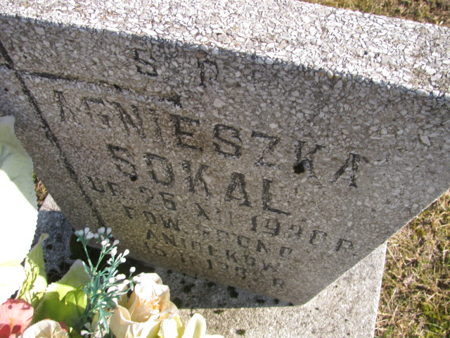 Agnieszka Sokal 1938 Huta Krzeszowska - Grobonet - Wyszukiwarka osób pochowanych