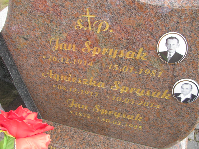Jan Sprysak 1914 Huta Krzeszowska - Grobonet - Wyszukiwarka osób pochowanych