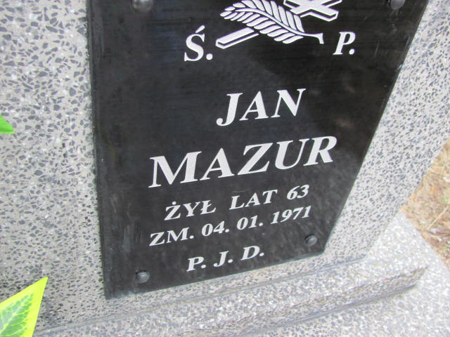 Jan Mazur Huta Krzeszowska - Grobonet - Wyszukiwarka osób pochowanych